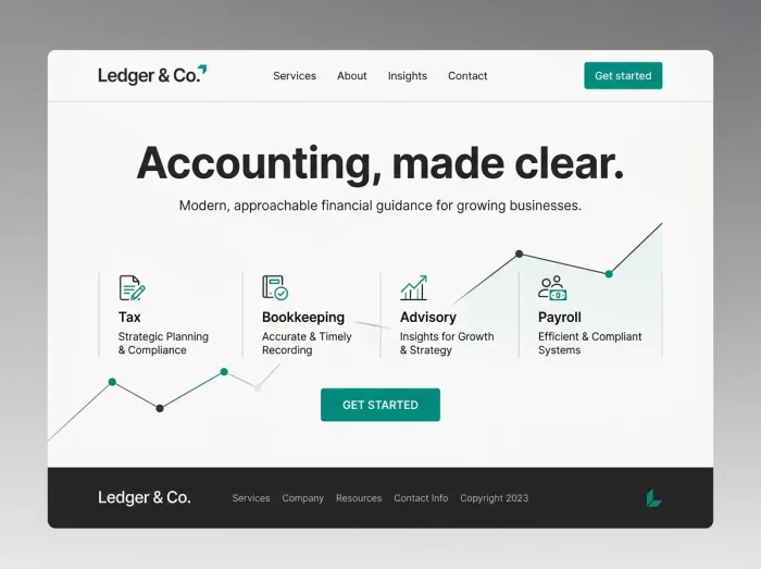 Ledger & Co. — Accountants website design