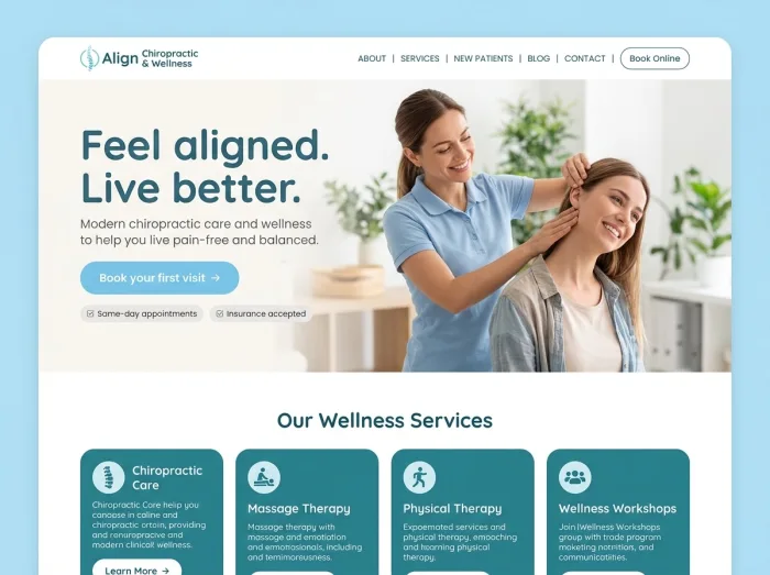 Align — Chiropractors website design