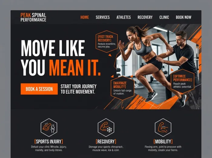 Peak Performance — Chiropractors website design