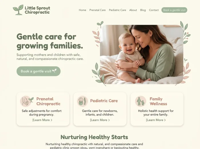 Little Sprout — Chiropractors website design