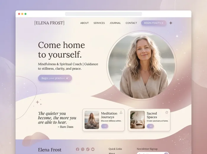 Elena Frost — Coaches website design