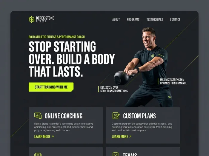 Derek Stone — Coaches website design