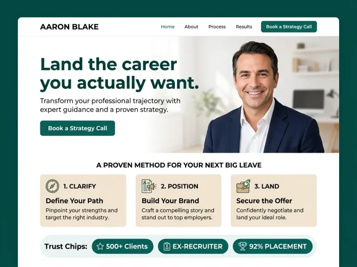 Aaron Blake — Coaches website design
