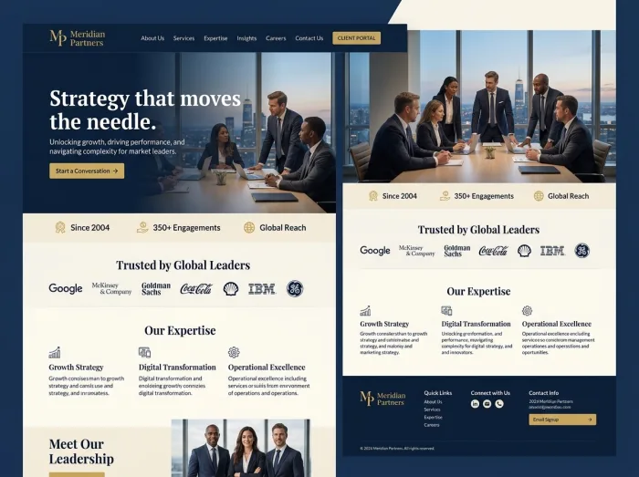 Meridian Partners — Consultants website design