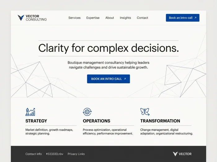 Vector Consulting — Consultants website design