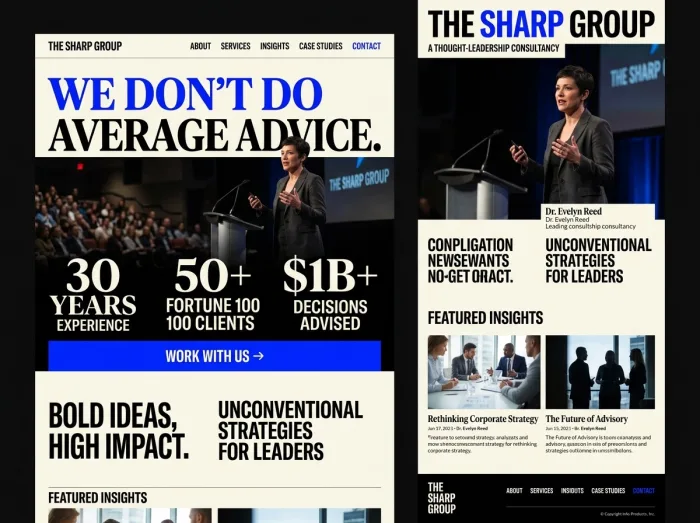 The Sharp Group — Consultants website design