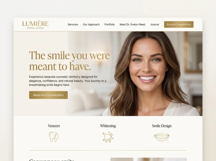 Lumière Studio — Dentists website design