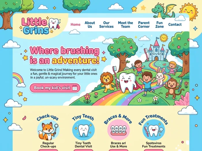 Little Grins — Dentists website design