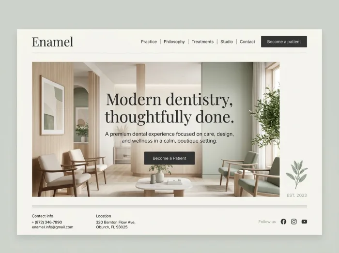 Enamel — Dentists website design