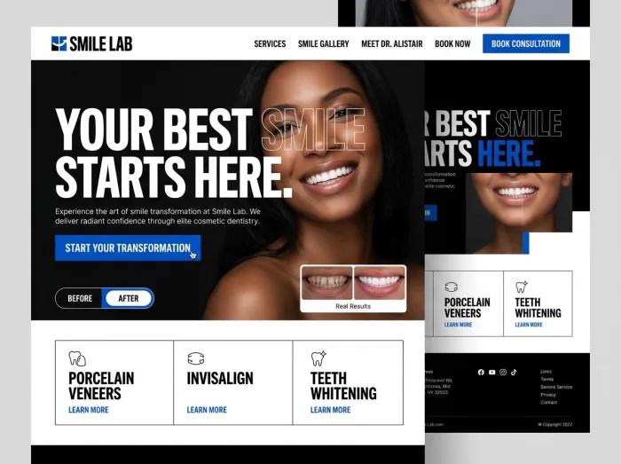 Smile Lab — Dentists website design