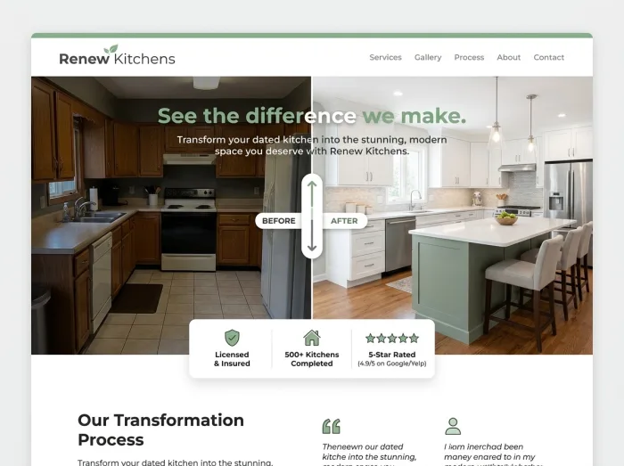 Renew Kitchens — Kitchen Remodelers website design