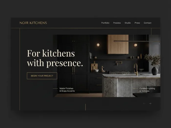 Noir Kitchens — Kitchen Remodelers website design