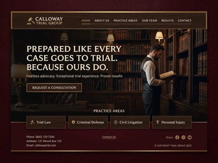 Oxblood Library — Law Firms website design