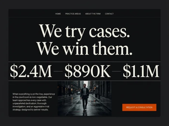 Ember Ledger — Law Firms website design