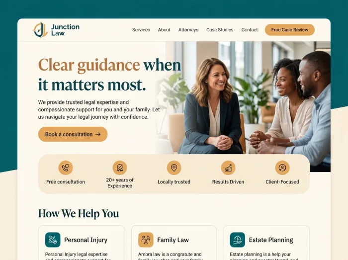 Junction Law — Law Firms website design