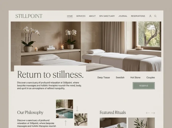 Stillpoint — Massage website design