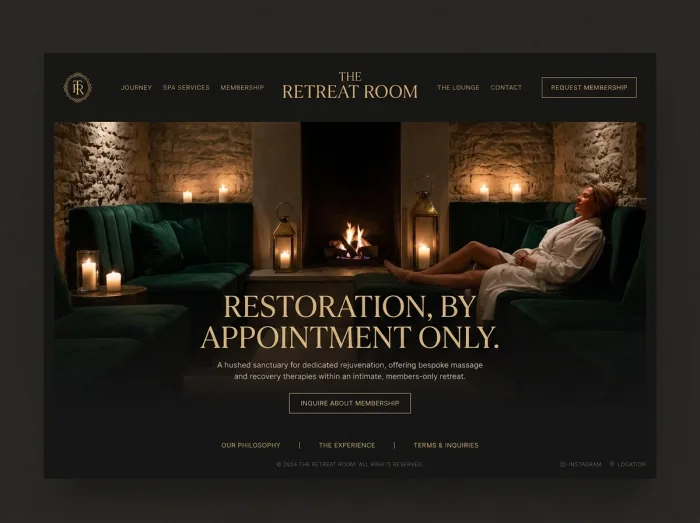 The Retreat Room — Massage website design