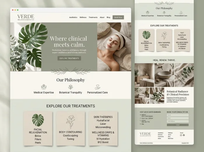 Botanical Sage — Med Spas & Beauty website design