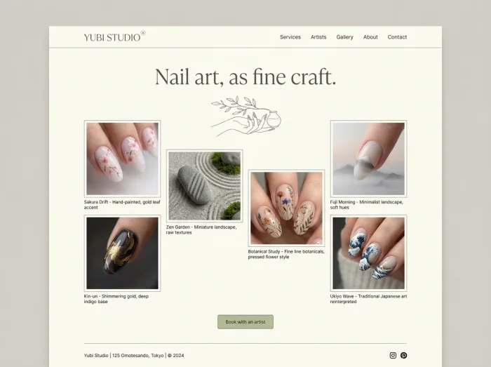 Yubi Studio — Nail Salons website design
