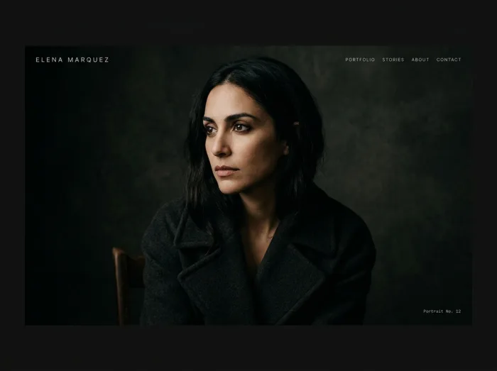 Full-Bleed Gallery — Photographers website design