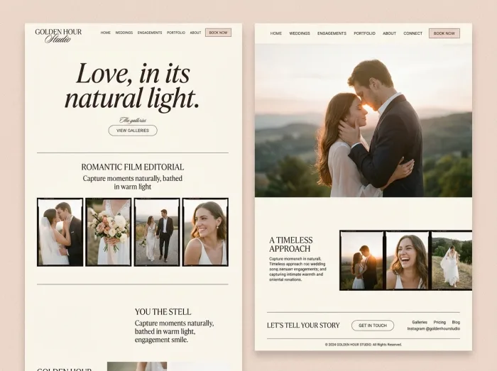 Golden Hour — Photographers website design