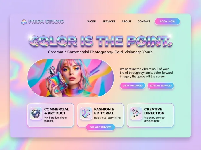 Prism — Photographers website design