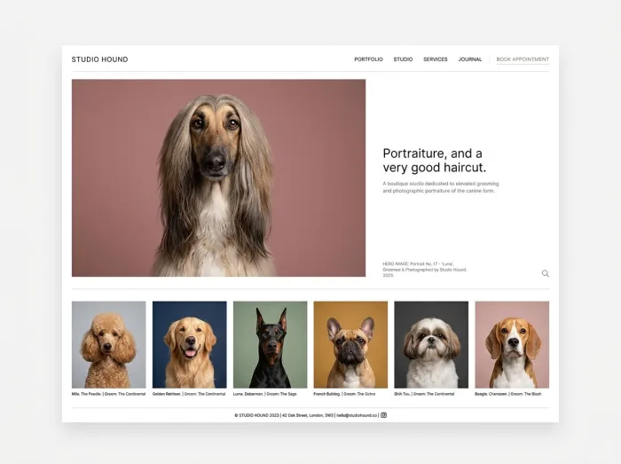 Studio Hound — Vets & Grooming website design