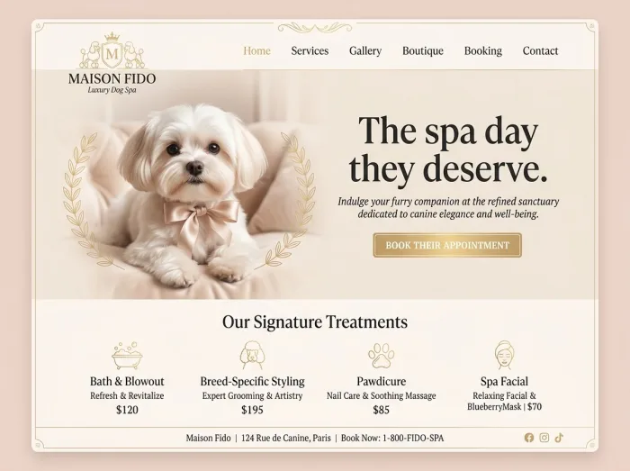 Maison Fido — Vets & Grooming website design