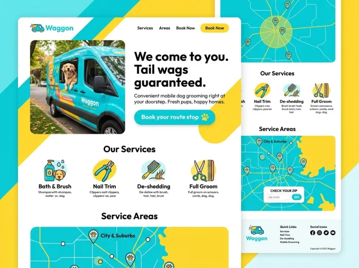 Waggon — Vets & Grooming website design